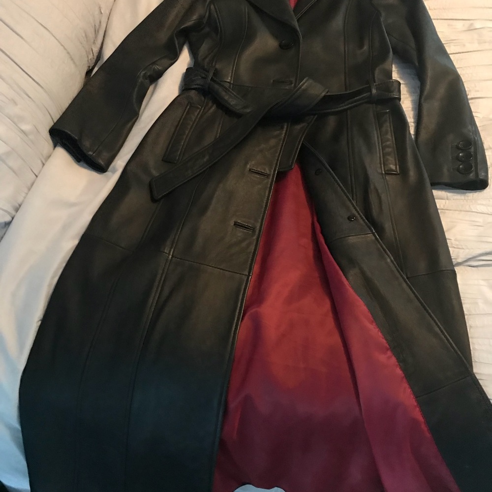 Long leather coat